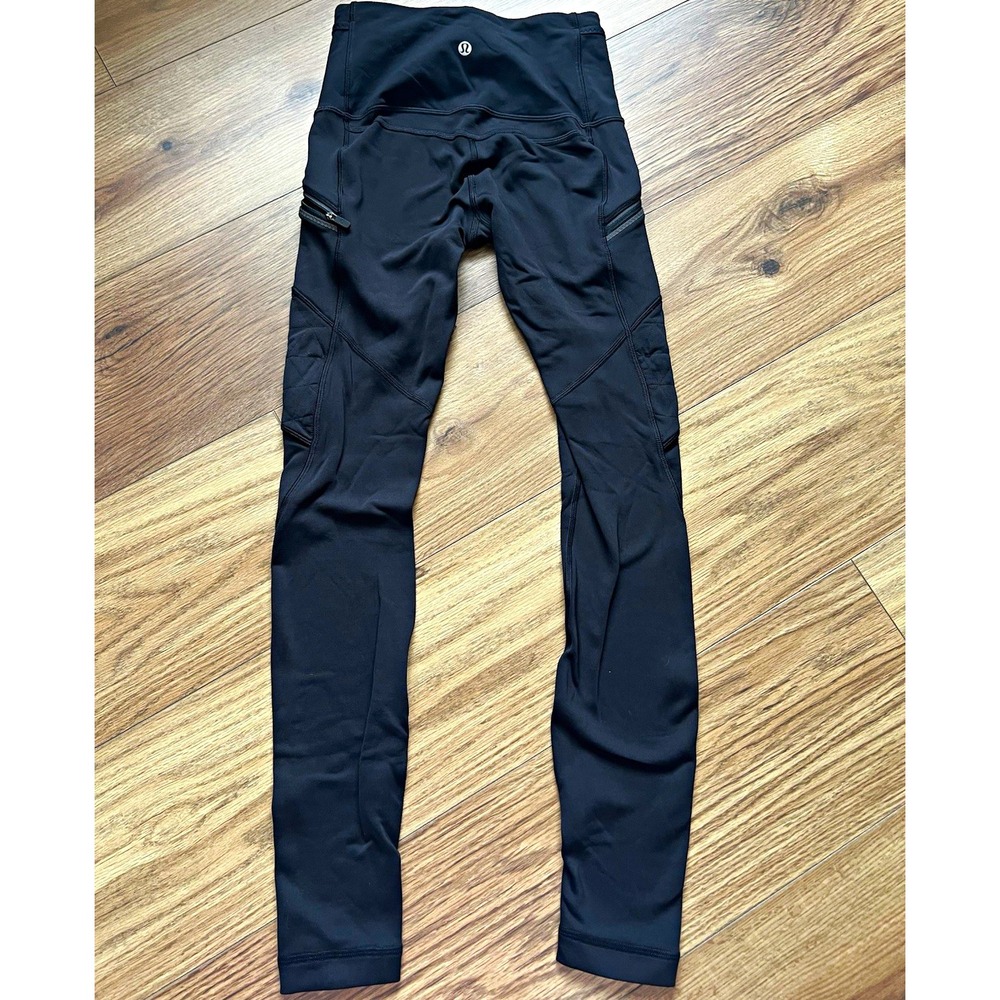 Lululemon Women's 2 Toasty Tech Tight II Fleece Lined Winter Leggings Black 28"